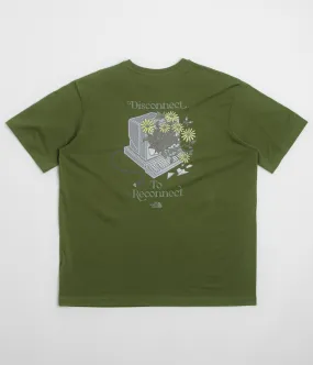 The North Face Connected Relaxed Graphic T-Shirt - Woodland Green beach venue Adjustable Waist