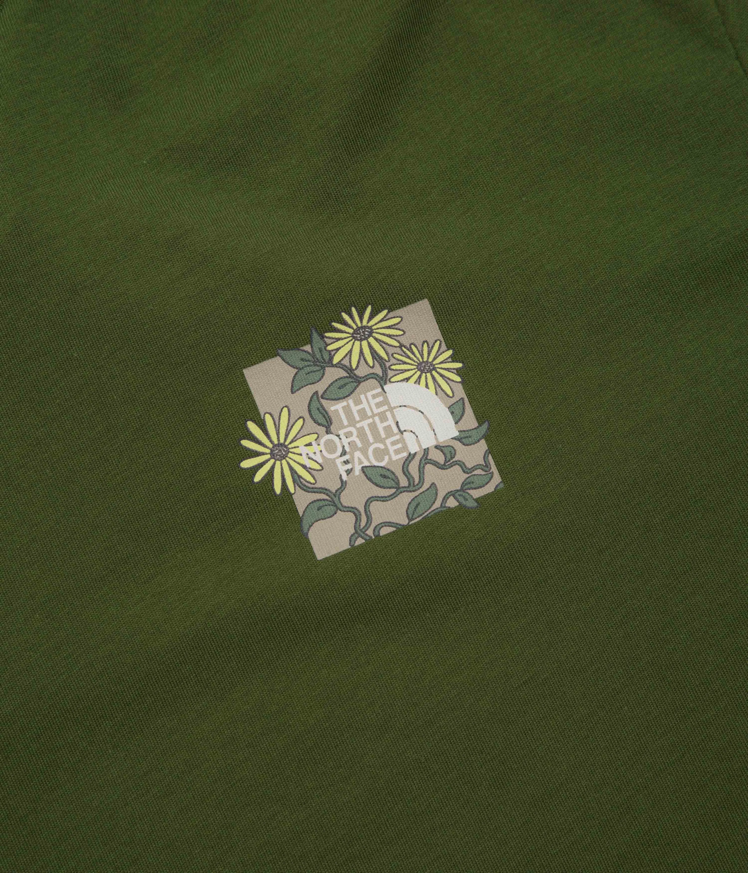full-length legs gym event The North Face Connected Relaxed Graphic T-Shirt - Woodland Green