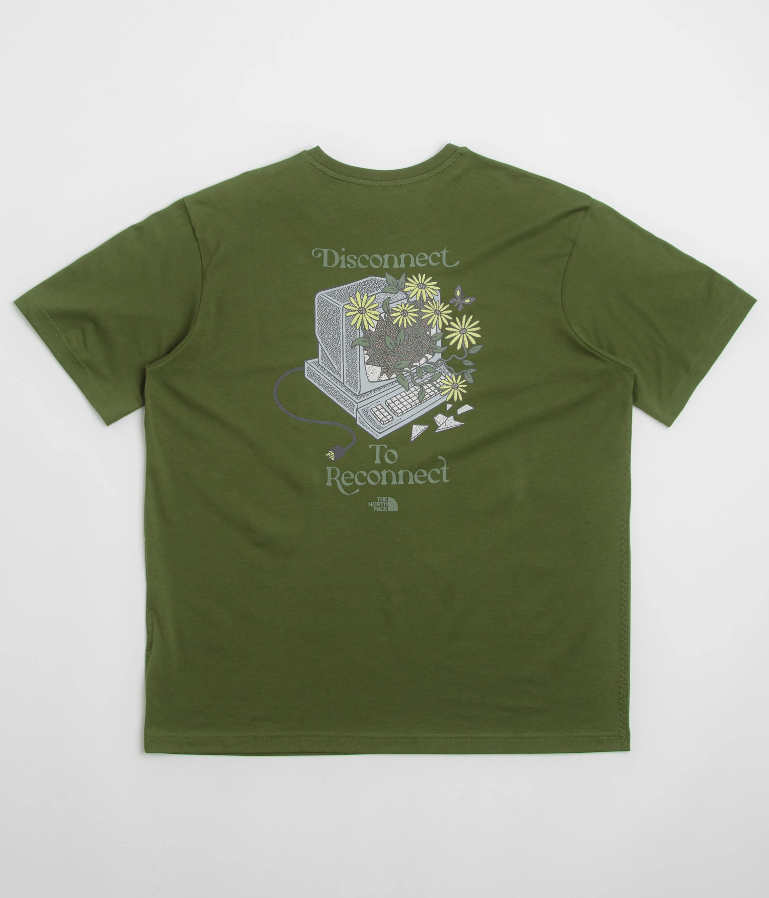 The North Face Connected Relaxed Graphic T-Shirt - Woodland Green beach venue Adjustable Waist