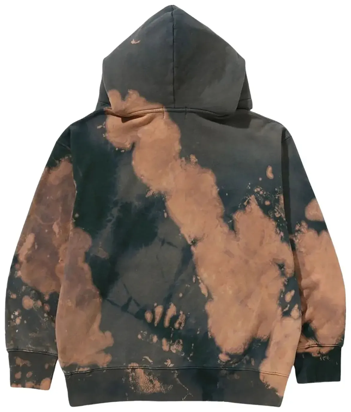 TIE DYE COLLEGE RELAXED FIT PULLOVER HOODIE - BEIGE Summer Air Mind Glow