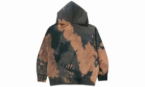 Tie Dye College Relaxed Fit Pullover Hoodie "Beige"