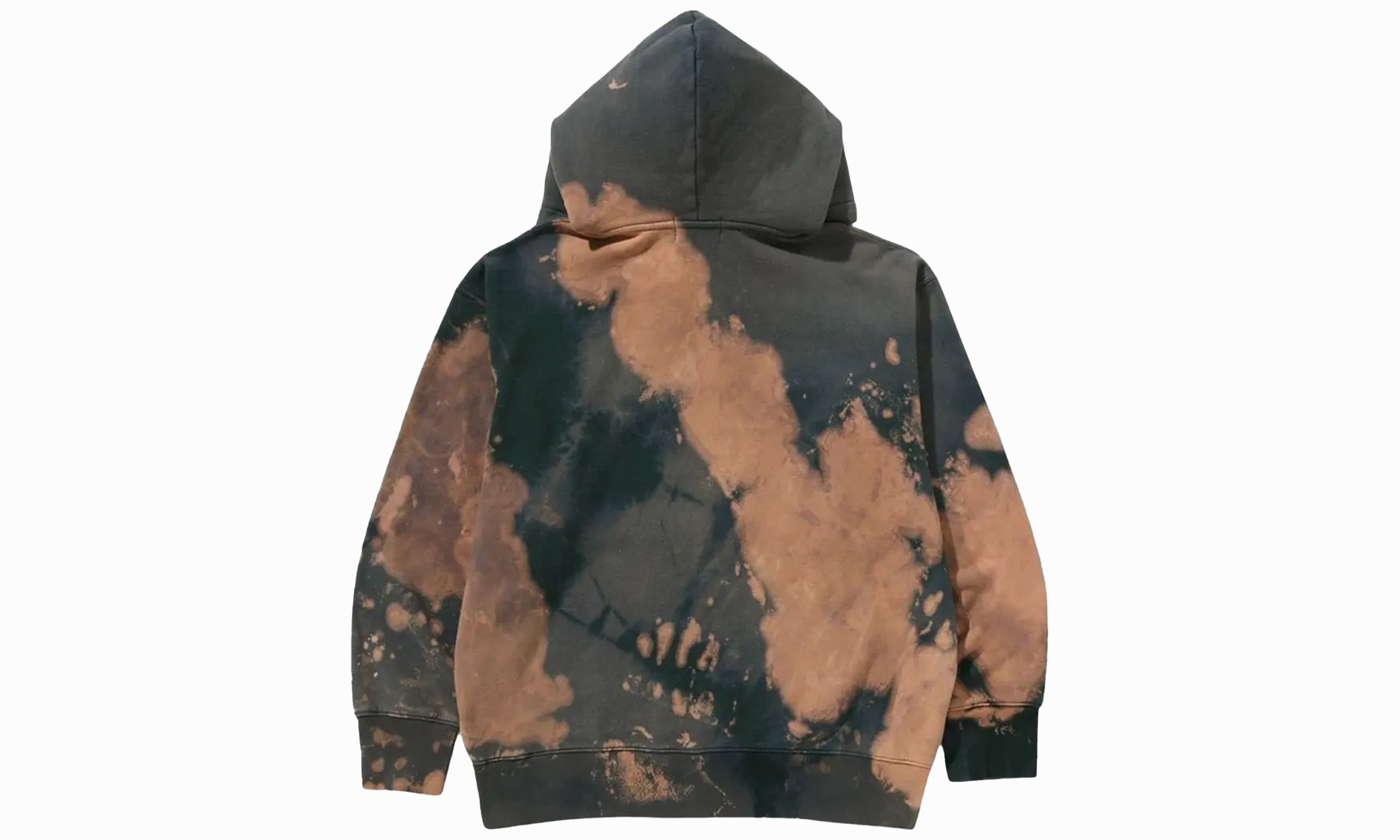 Tie Dye College Relaxed Fit Pullover Hoodie "Beige"