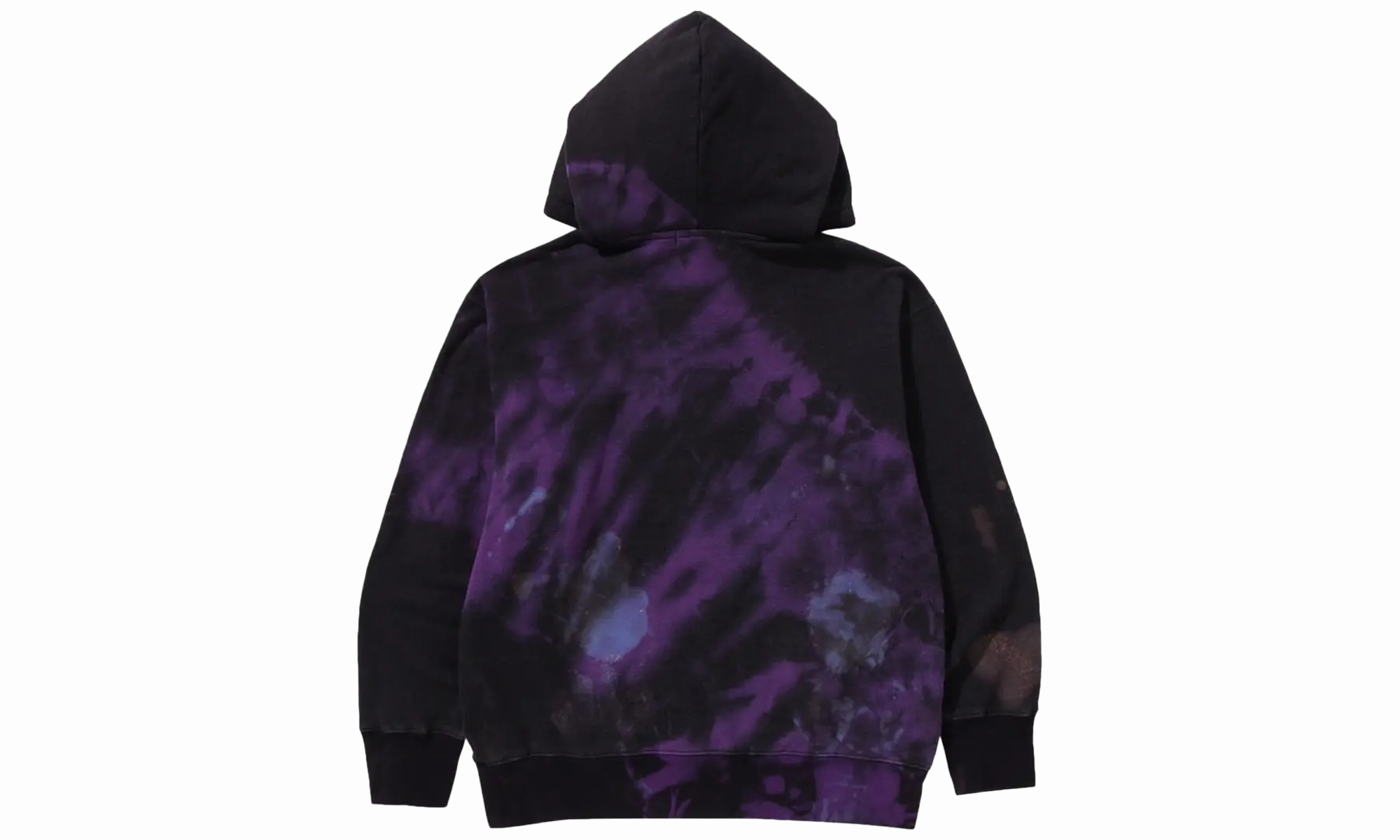 Tie Dye College Relaxed Fit Pullover Hoodie "Black"