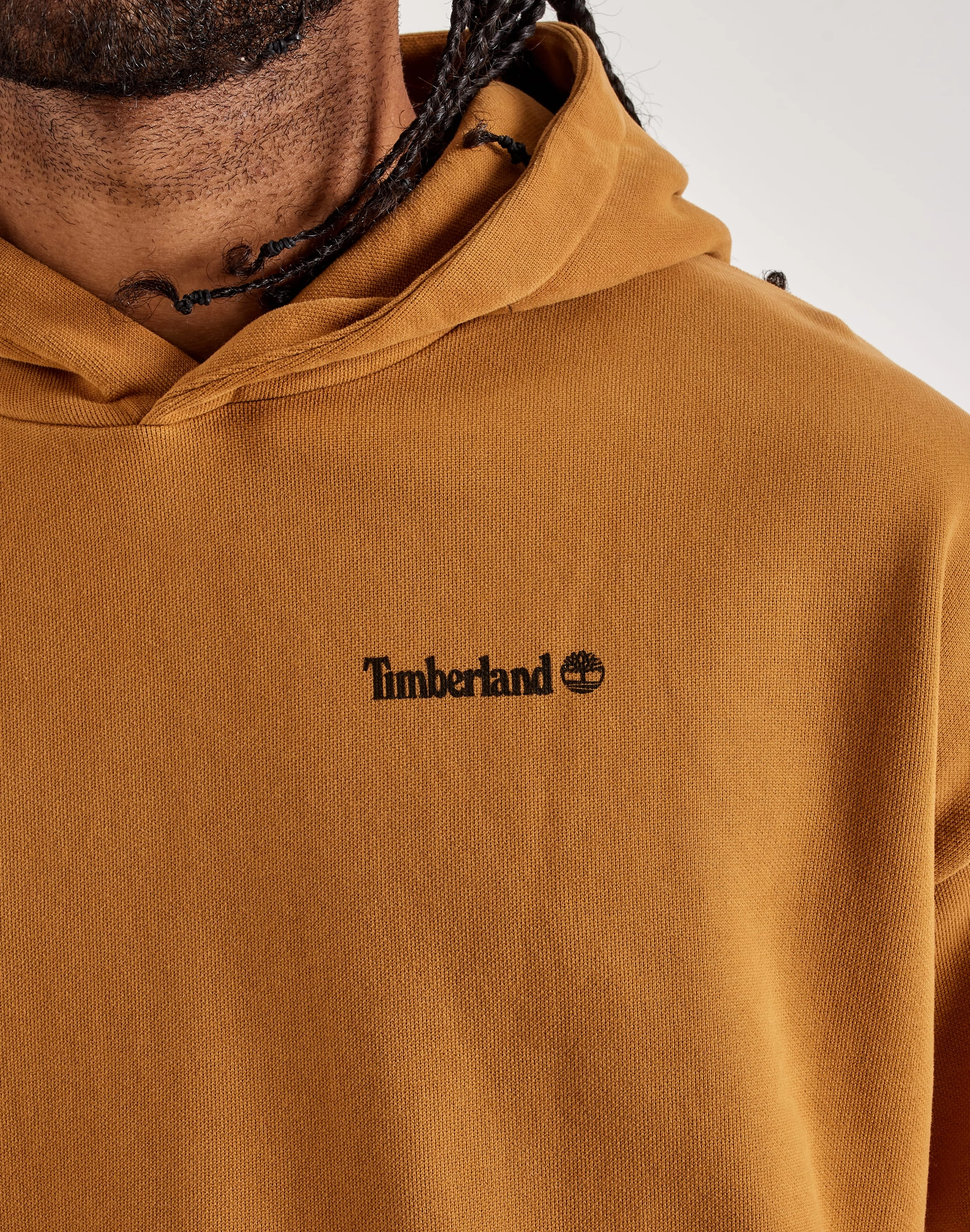 Timberland Footprint Fleece Pullover Hoodie Zipper Closure