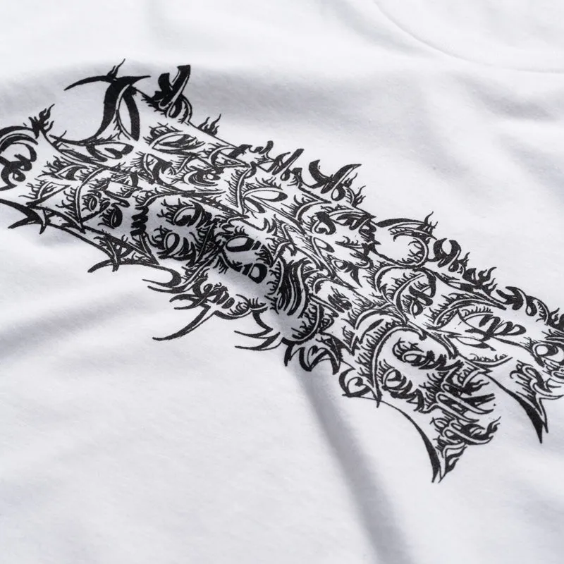 Fashion-Forward Retro Fucking Awesome Savie L/S Tee - White