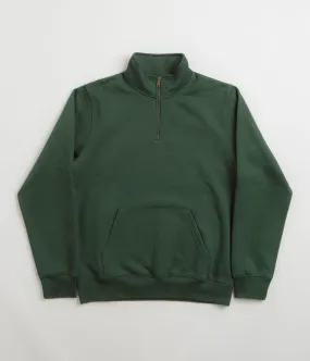 Comfortable clothing Dark Shade Carhartt Chase Zip Neck Sweatshirt - Sycamore Tree / Gold
