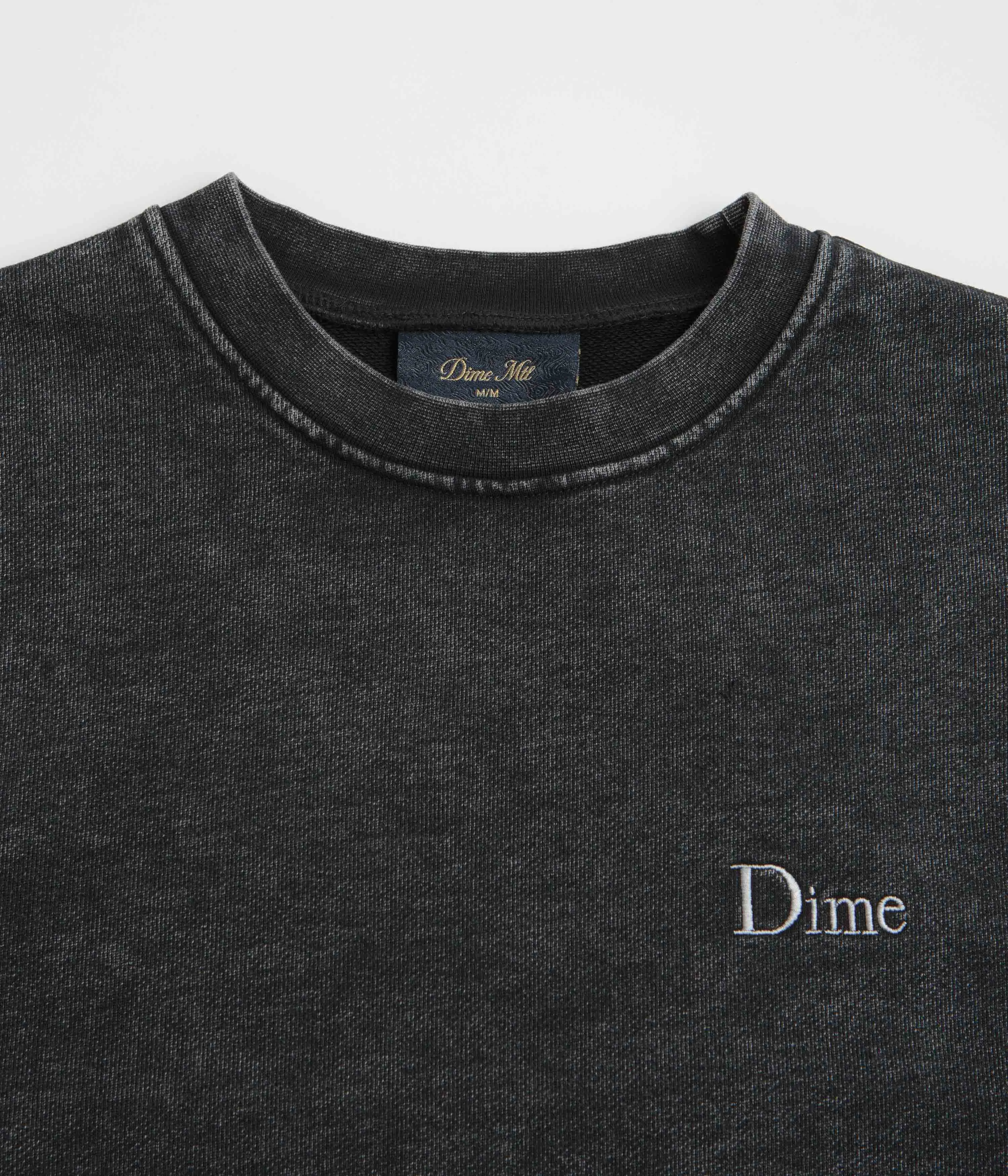 Dime Classic French Terry Crewneck Sweatshirt - Faded Black product patchwork creativity Classic Active