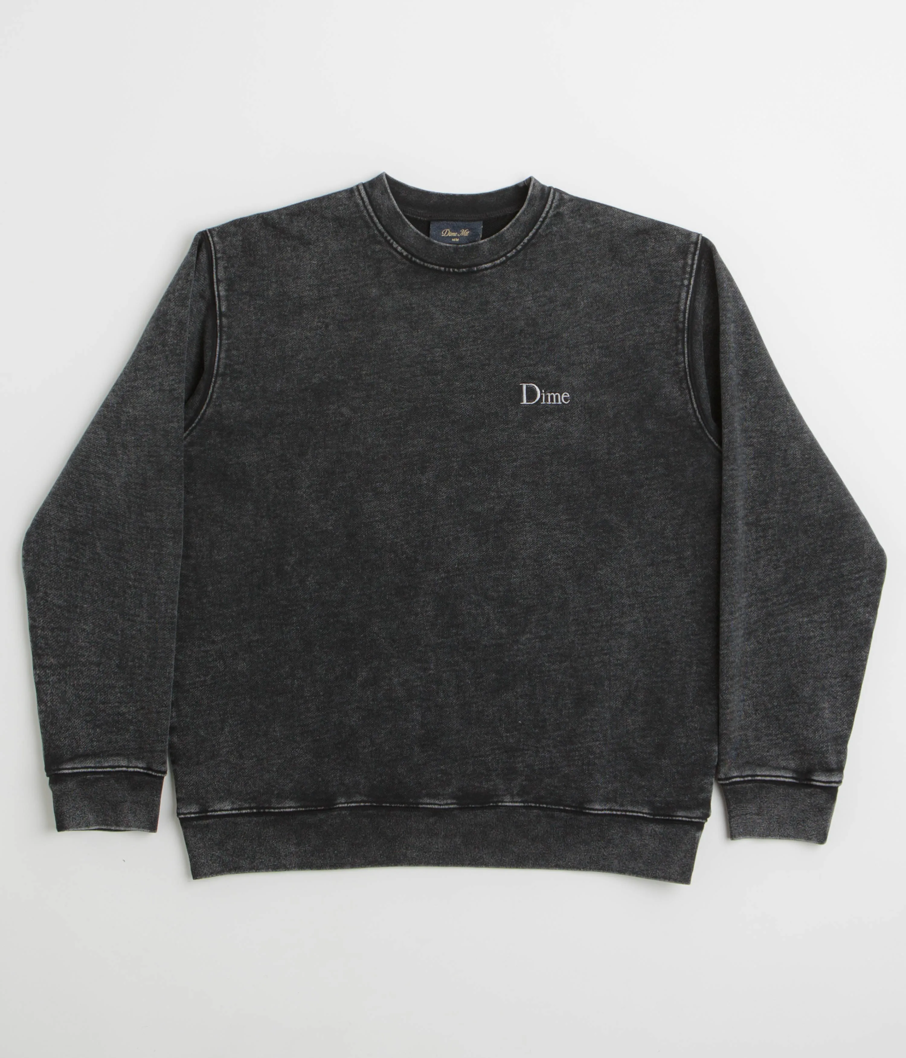 Water-Repellent Finish Dime Classic French Terry Crewneck Sweatshirt - Faded Black