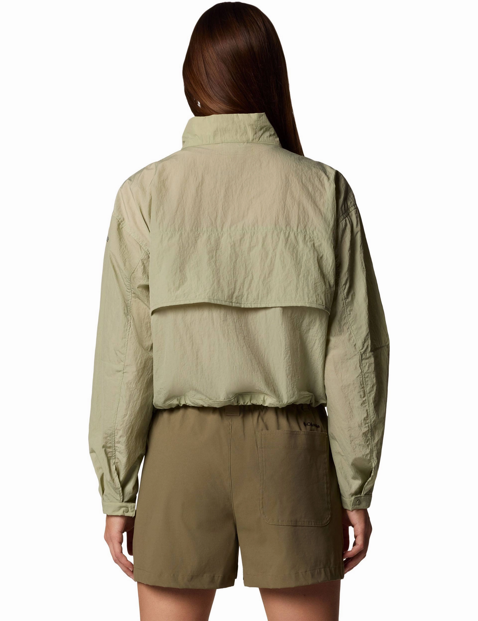 Cozy Design Flexible Joint Articulation Paracutie Cropped Cargo Windbreaker - Safari