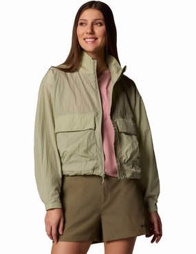 Paracutie Cropped Cargo Windbreaker - Safari stain resistant coating