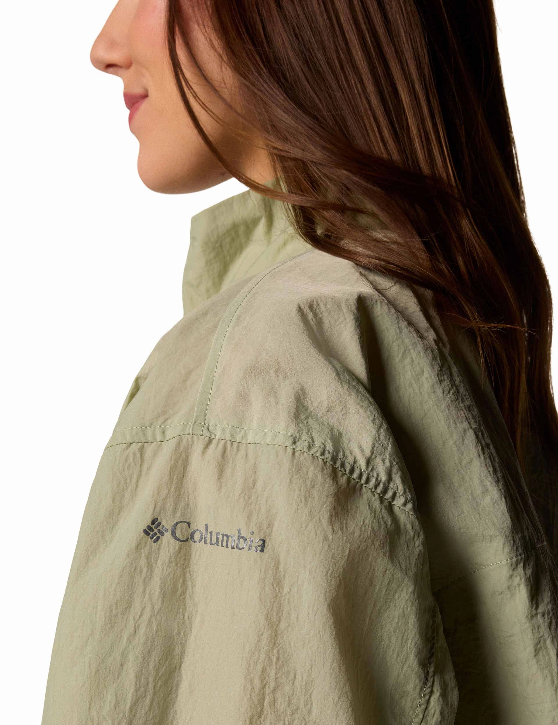 Compression Packability Neutral Tones Paracutie Cropped Cargo Windbreaker - Safari