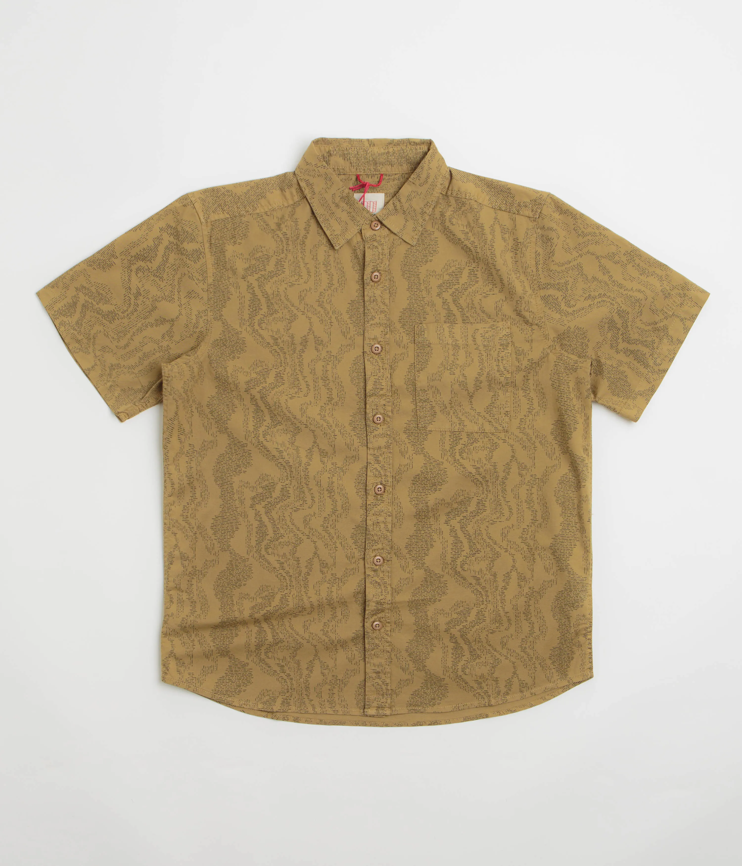 Boho chic Adjustable Cuff Closure Topo Designs Dirt Desert Short Sleeve Shirt - Elmwood River Bed