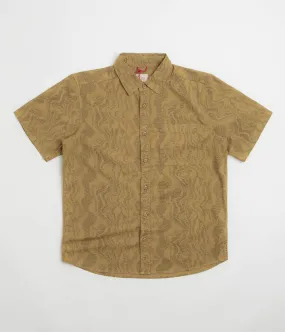 Boho chic Adjustable Cuff Closure Topo Designs Dirt Desert Short Sleeve Shirt - Elmwood River Bed