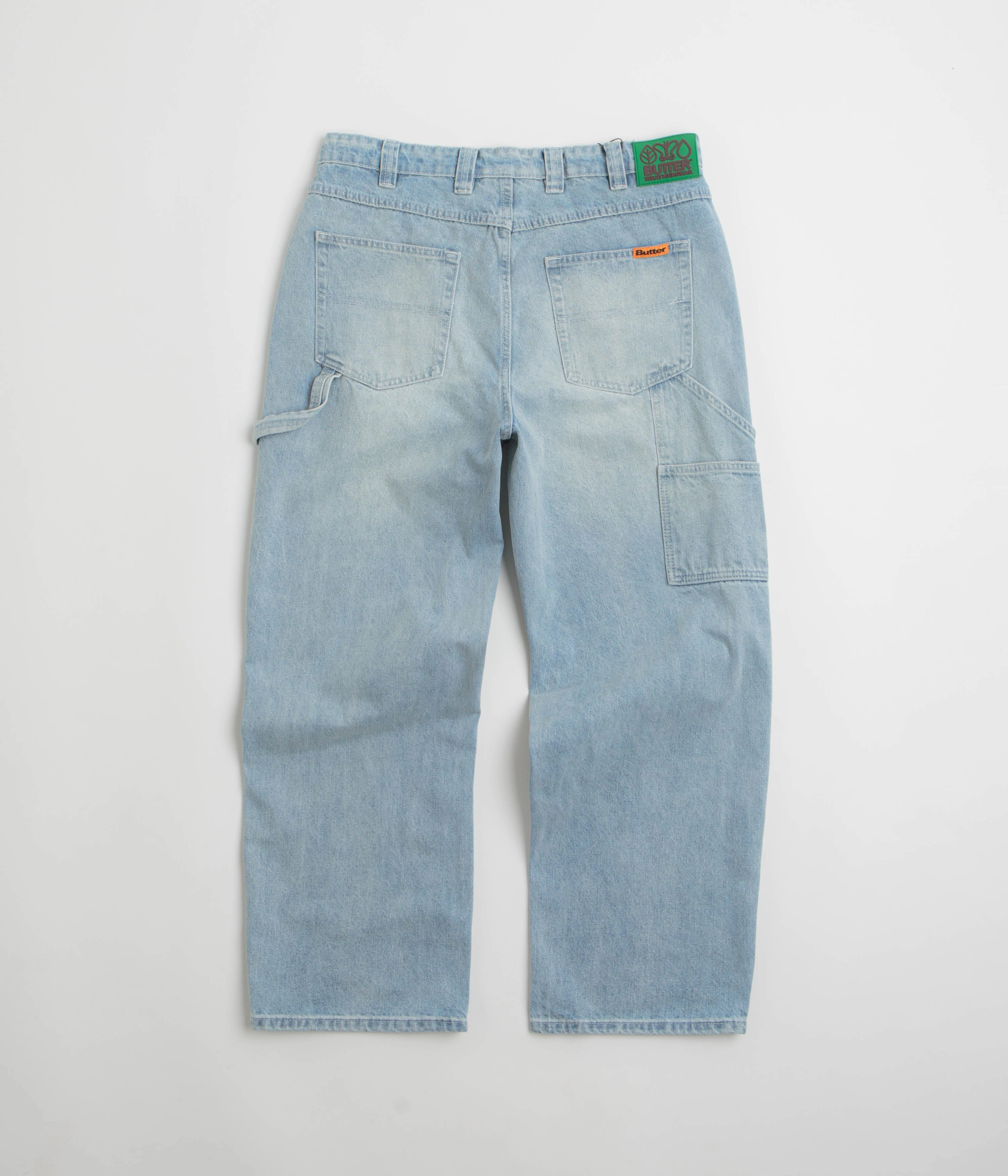 Wrinkle resistant fabric Comfort waistband Butter Goods Weathergear Jeans - Faded Blue