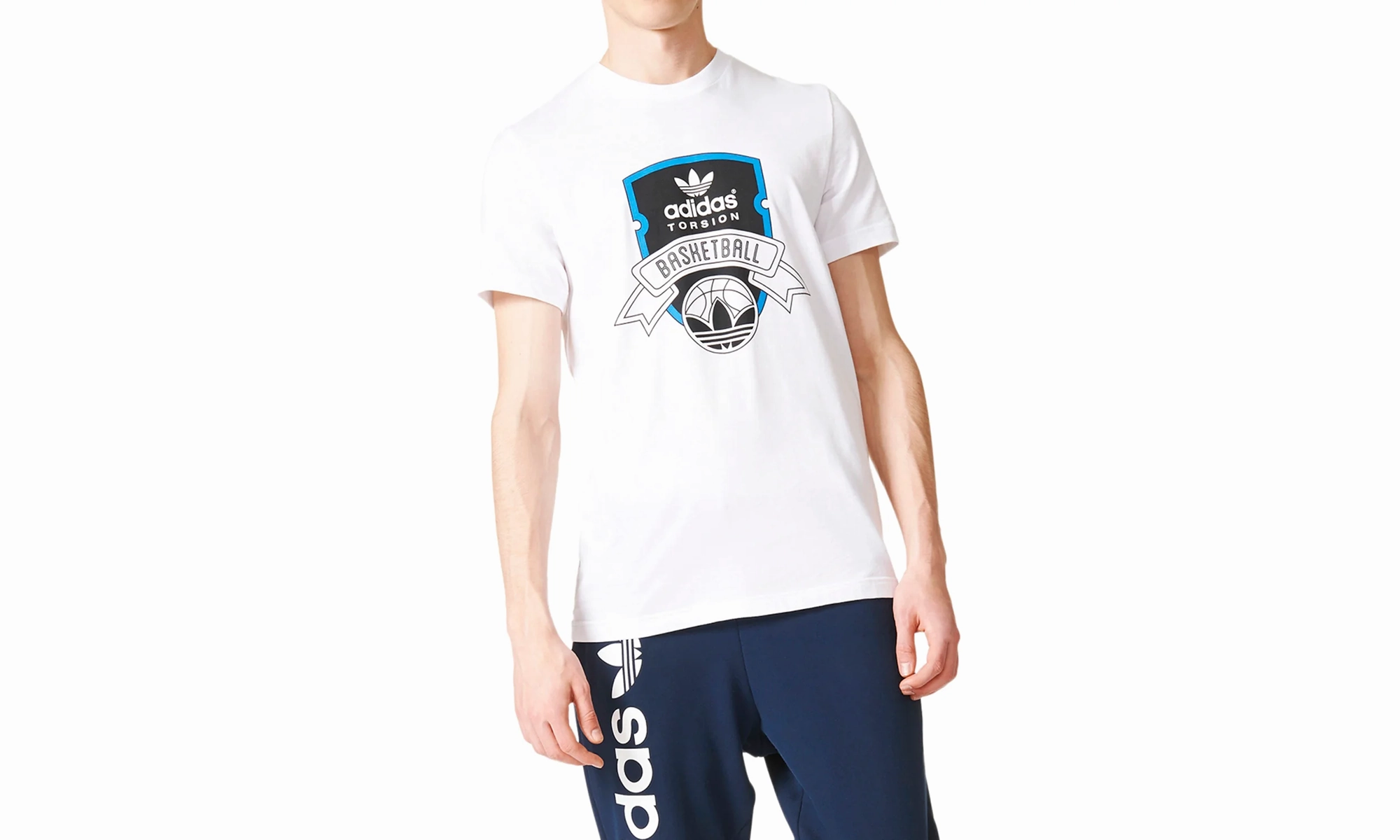 Torsion T-Shirt "White / Blue / Black" Dad Core Sharp Line