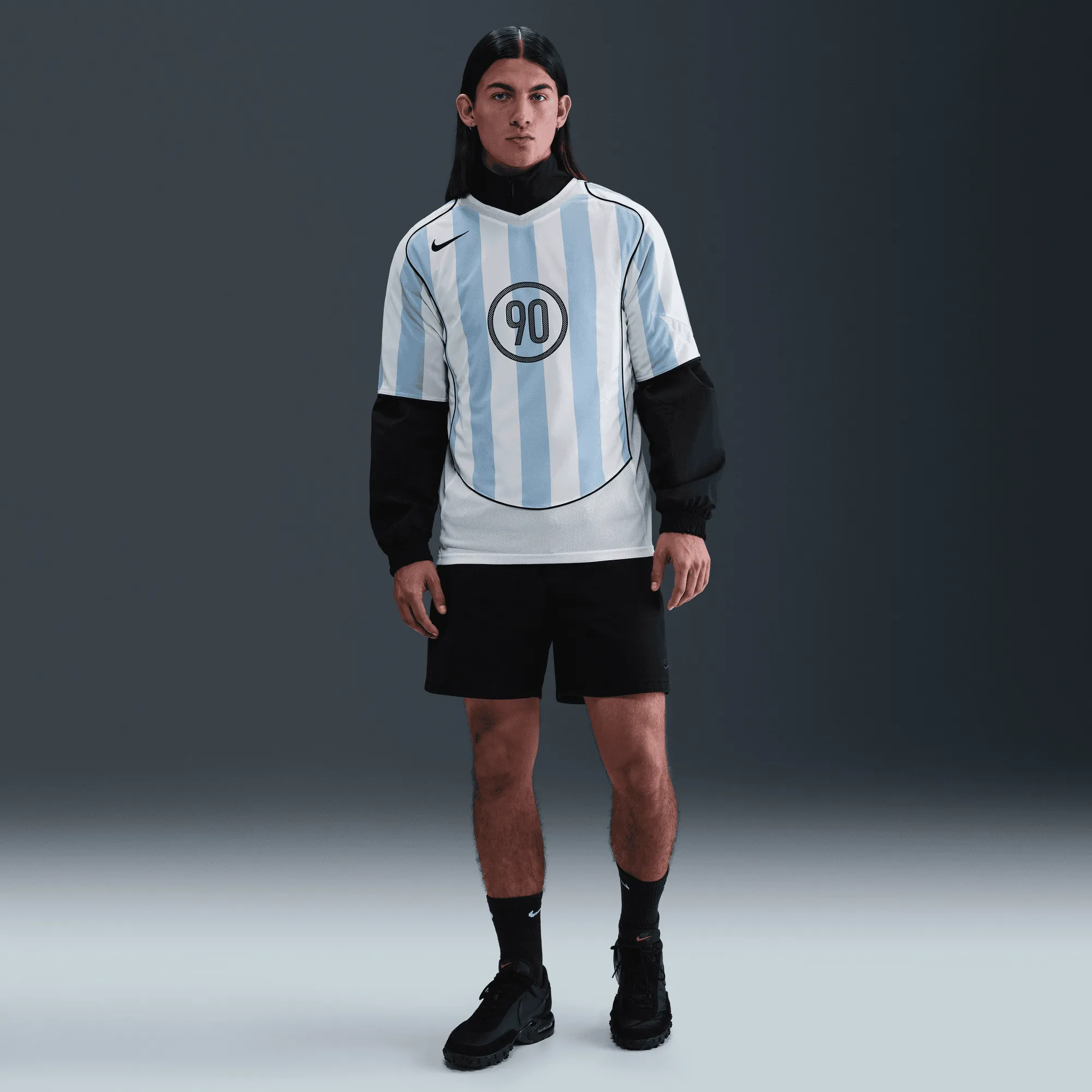 TOTAL 90 DRI-FIT SOCCER JERSEY - PSYCHIC BLUE / WHITE Conscious Core