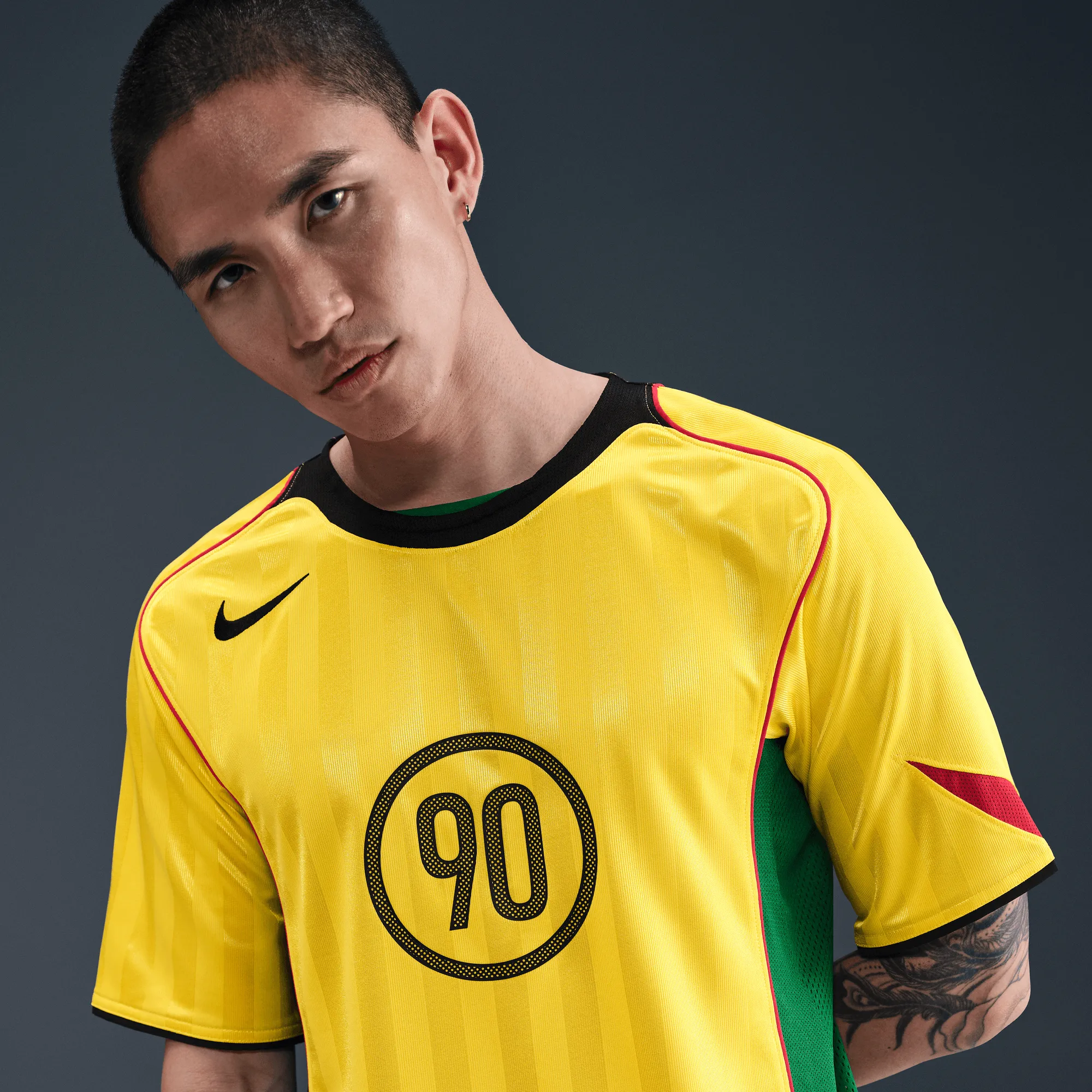 TOTAL 90 DRI-FIT SOCCER JERSEY - TOUR YELLOW WrinkleResistant StainResistant Fabric