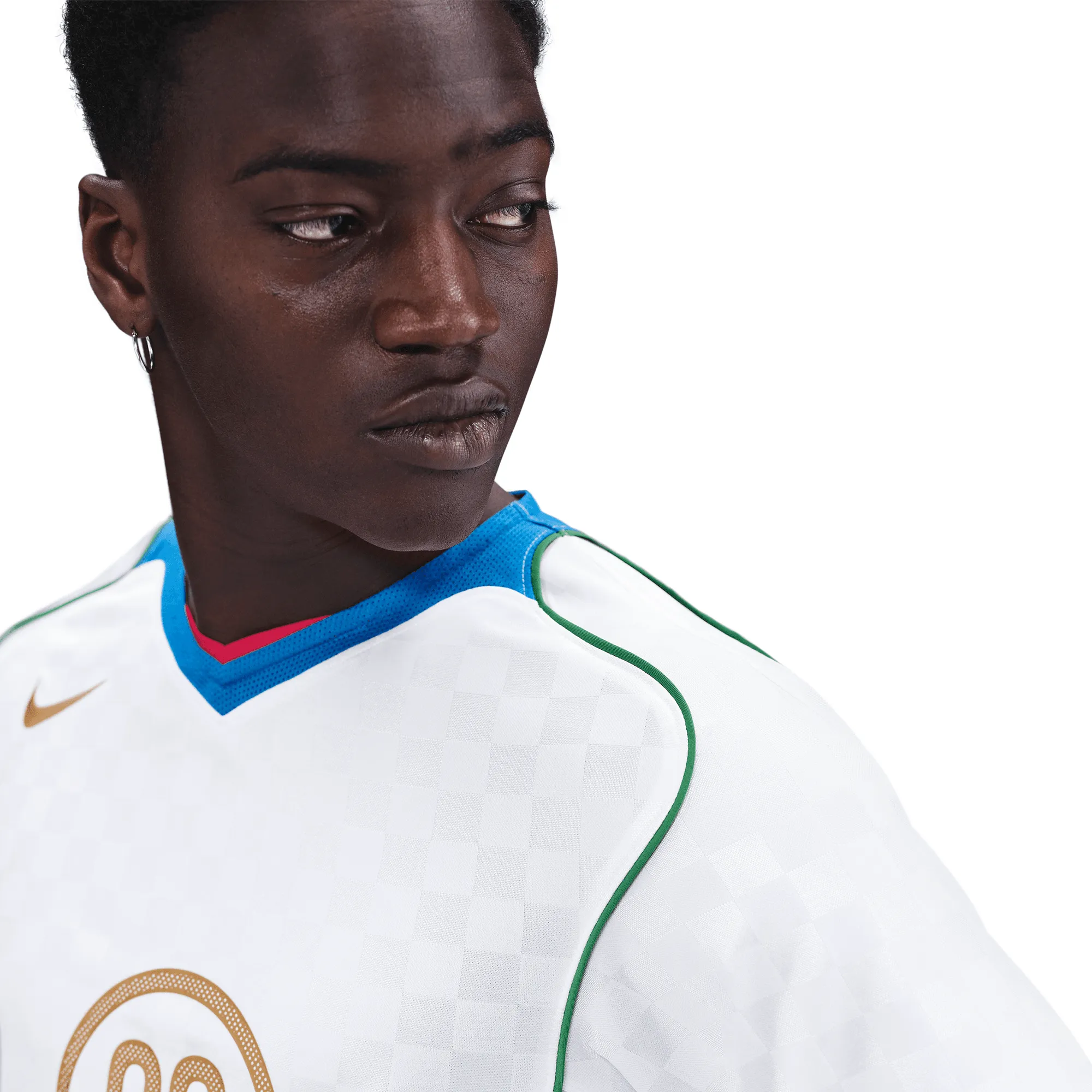 TOTAL 90 DRI-FIT SOCCER JERSEY - WHITE / ITALY BLUE FlexibleJointConstruction