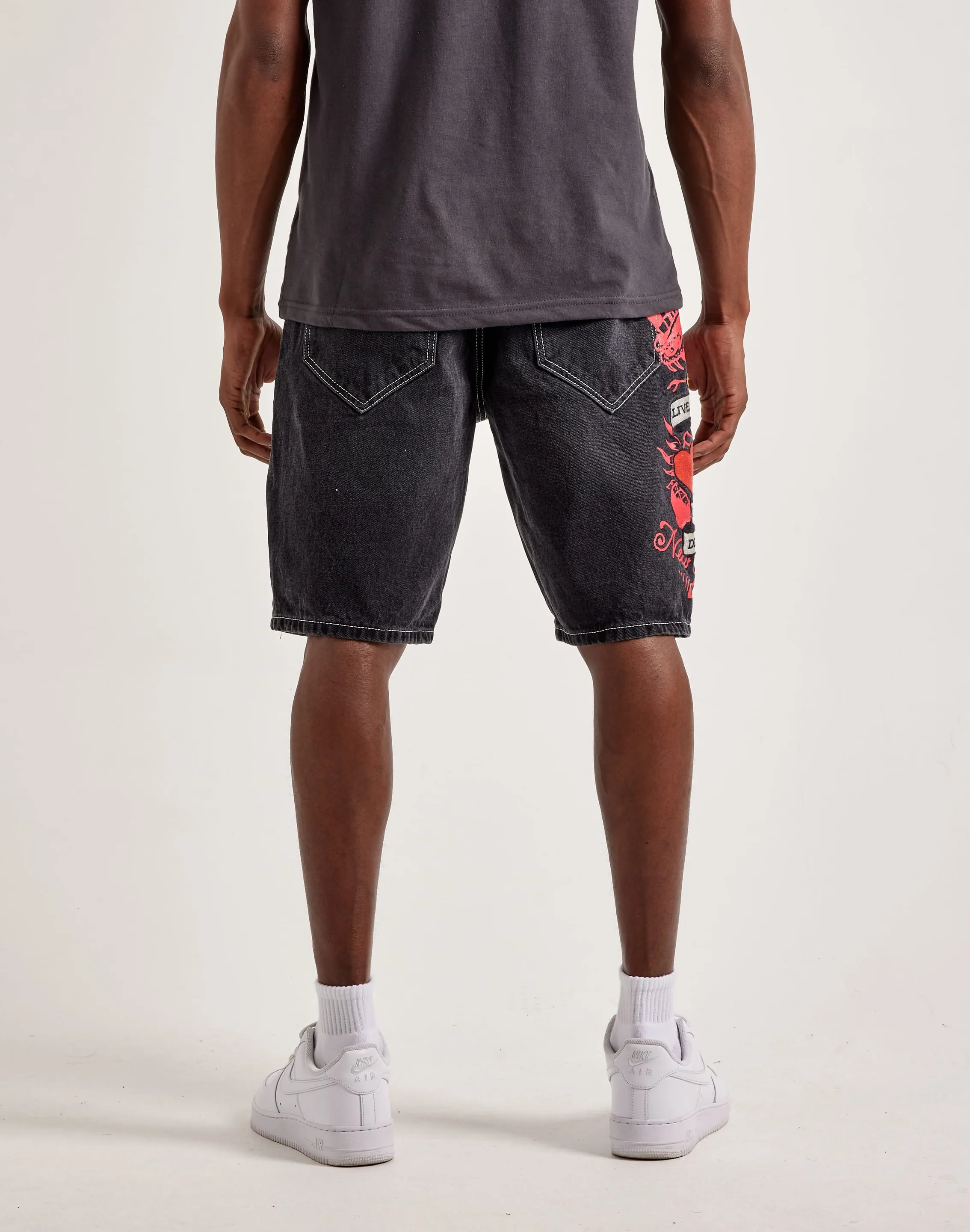 Ed Hardy Live Fast Denim Shorts Wild Mood