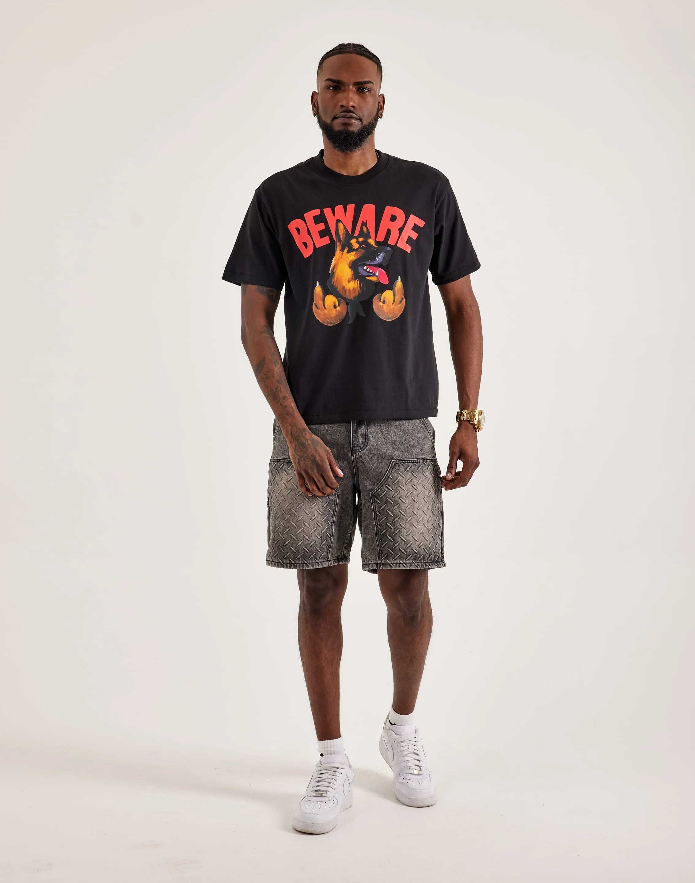 EcoFriendlyMaterial TaglessCollar Market Beware Tee