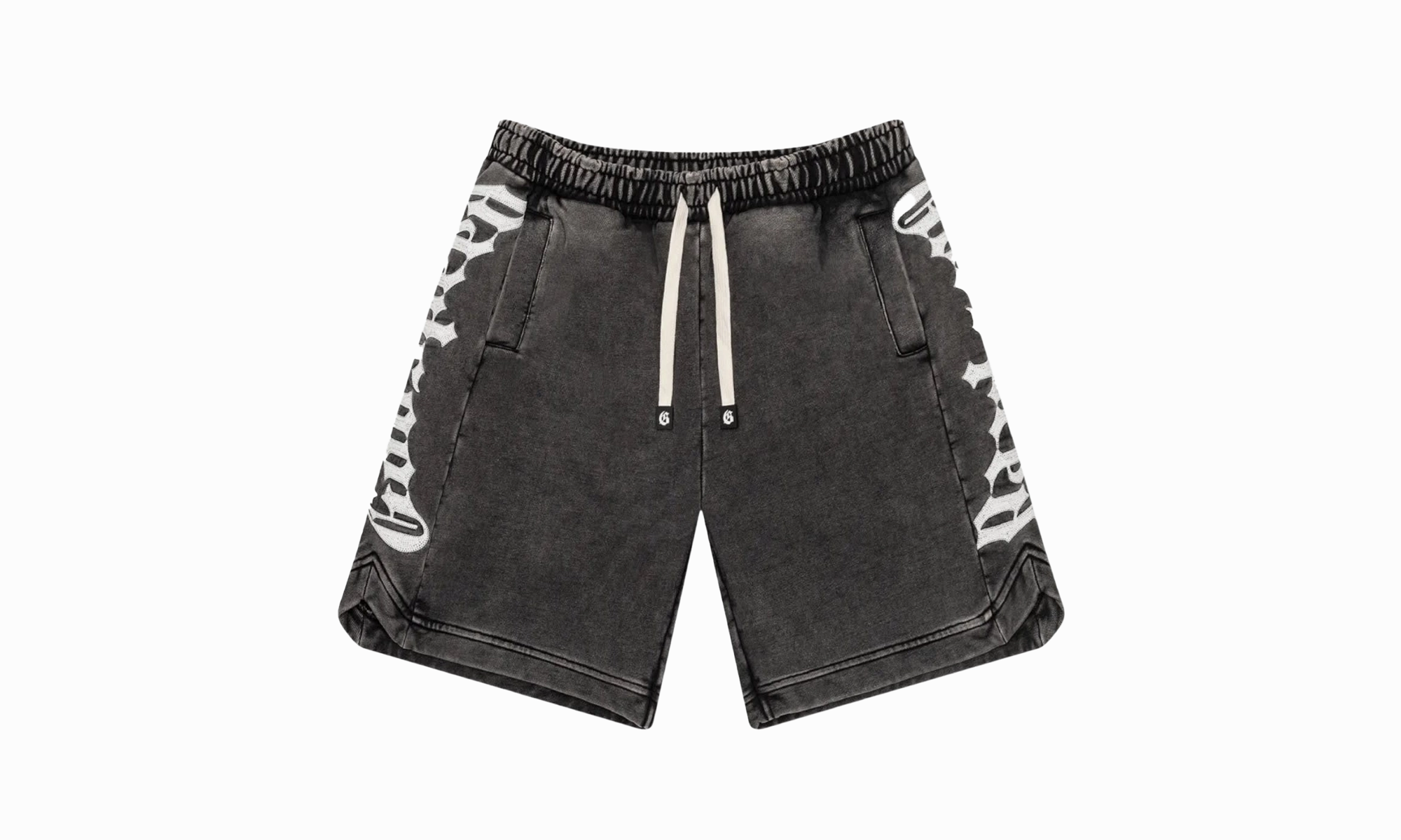 CourtSide Shorts "Charcoal Wash" LayeredPanels Pure Cotton