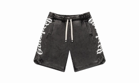 CourtSide Shorts "Charcoal Wash" LayeredPanels Pure Cotton