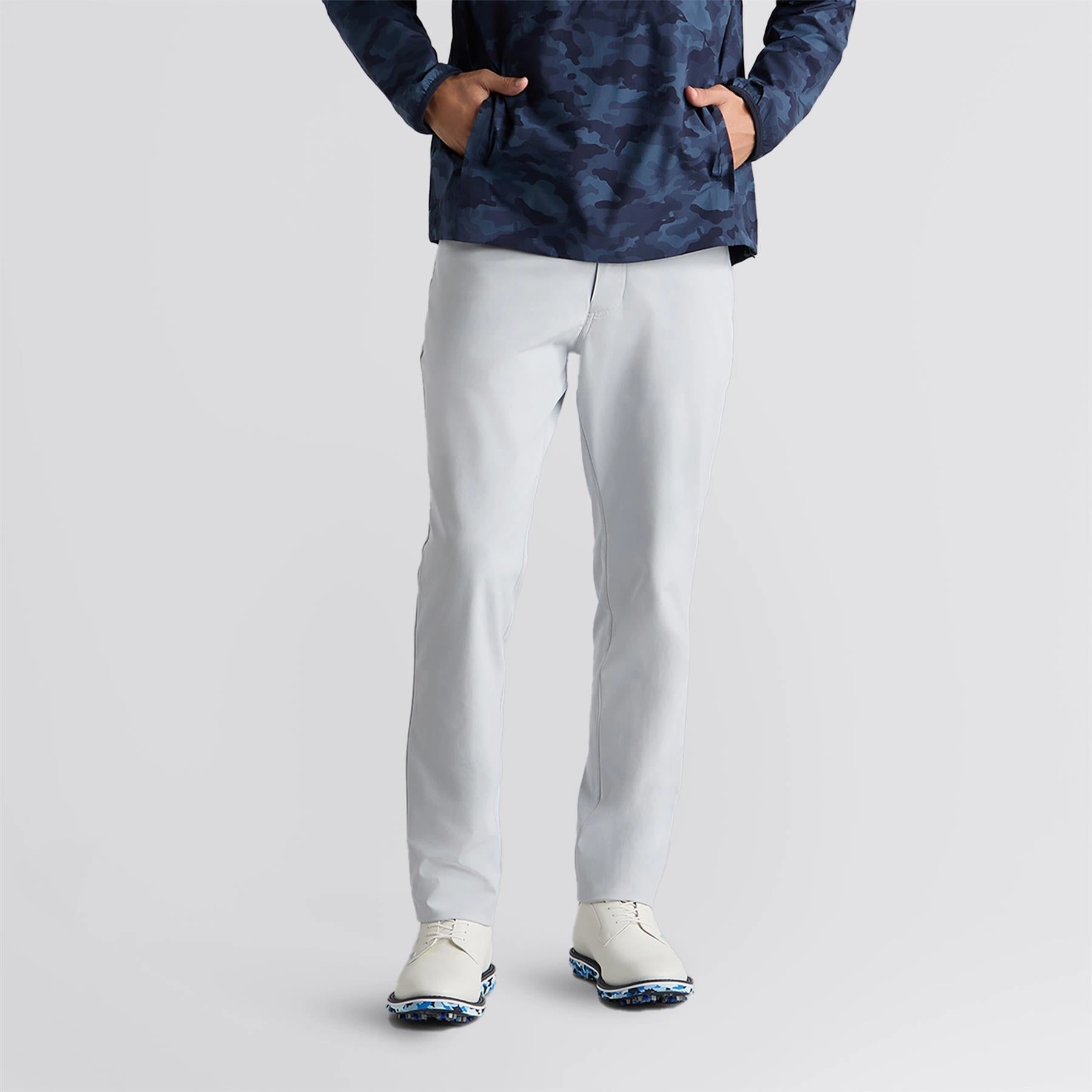 Lightweight Material High Rise Design Tour 5 Pocket Straight Leg Trousers Nimbus