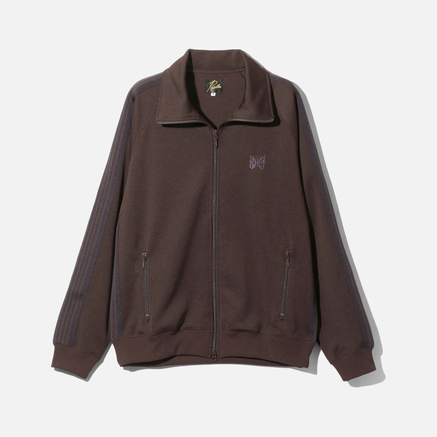 TRACK JACKET POLY SMOOTH - BROWN OdorResistant Material