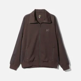 TRACK JACKET POLY SMOOTH - BROWN OdorResistant Material
