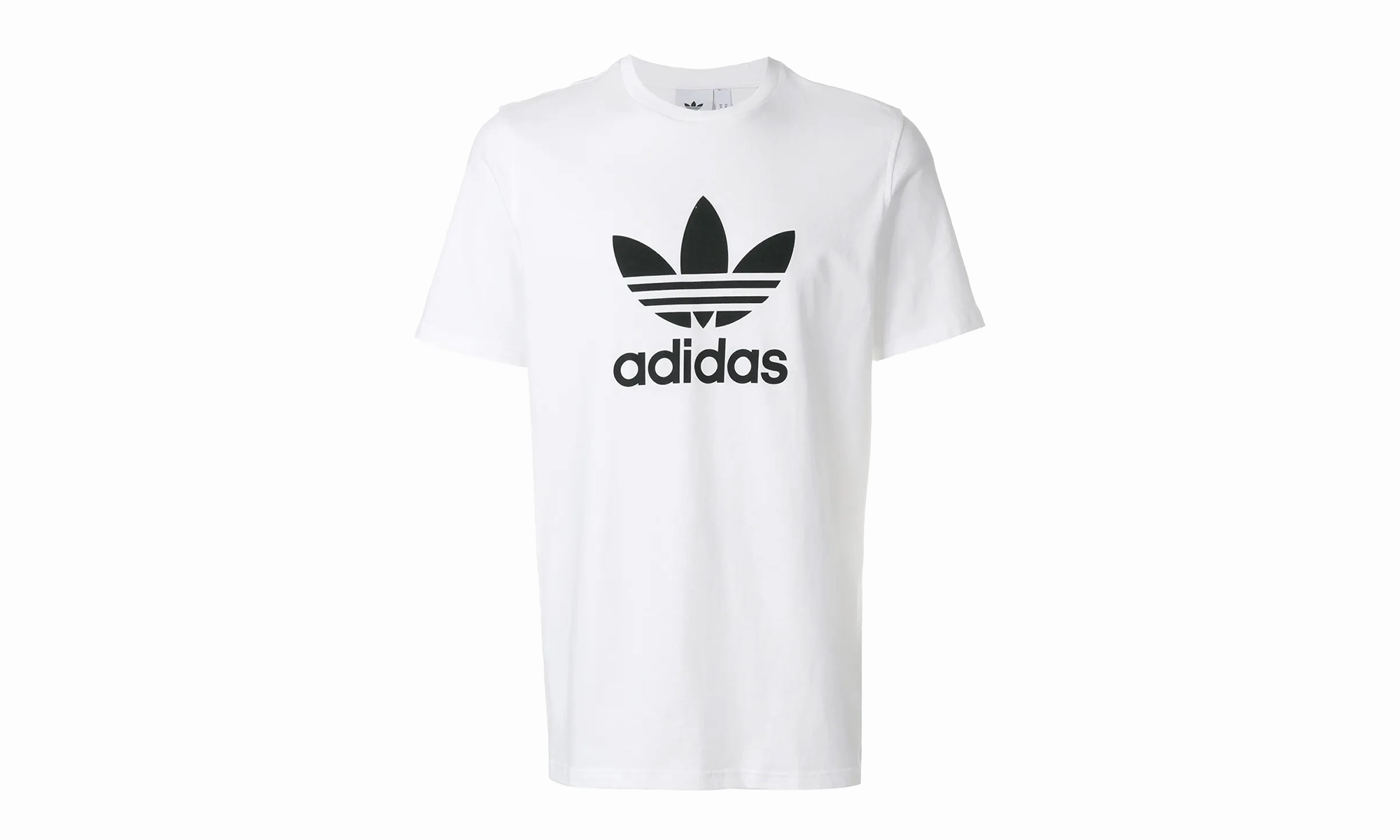 Trefoil T-shirt Mens Style : Cw0710 "White" StaticResistant TagFreeDesign