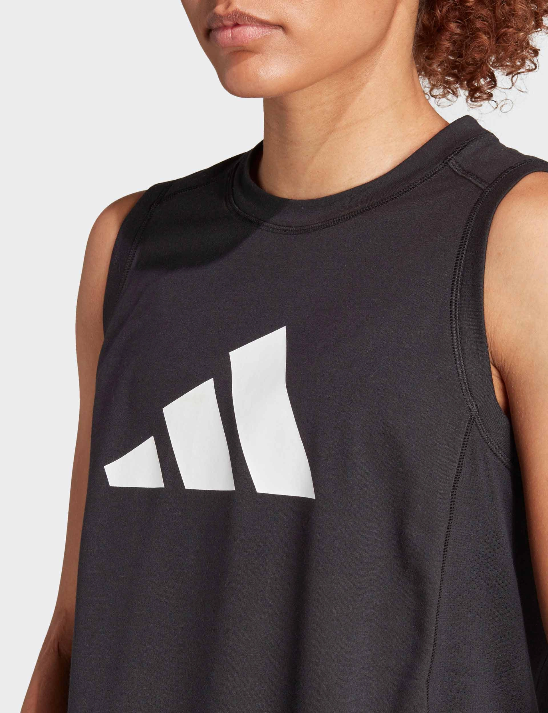 Flexibility - provided Raglan sleeves Train Essentials Big Performance Logo Training Tank Top - Black