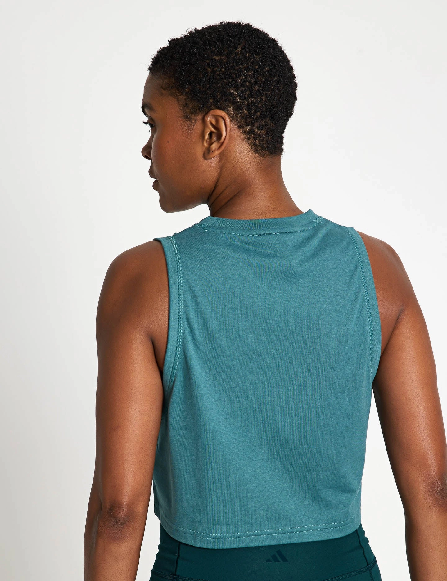 Train Essentials Boxy Workout Tank Top - Preloved Teal anti - slip