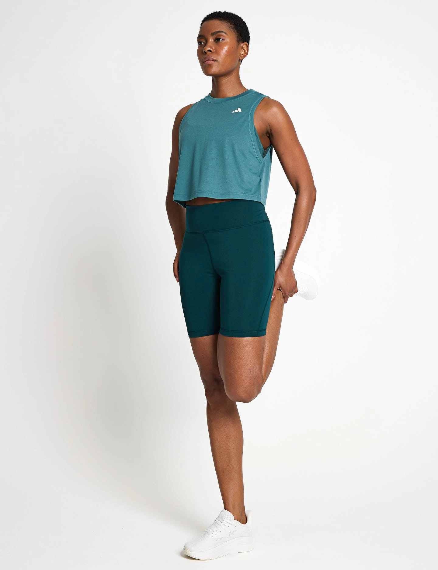 Train Essentials Boxy Workout Tank Top - Preloved Teal air based