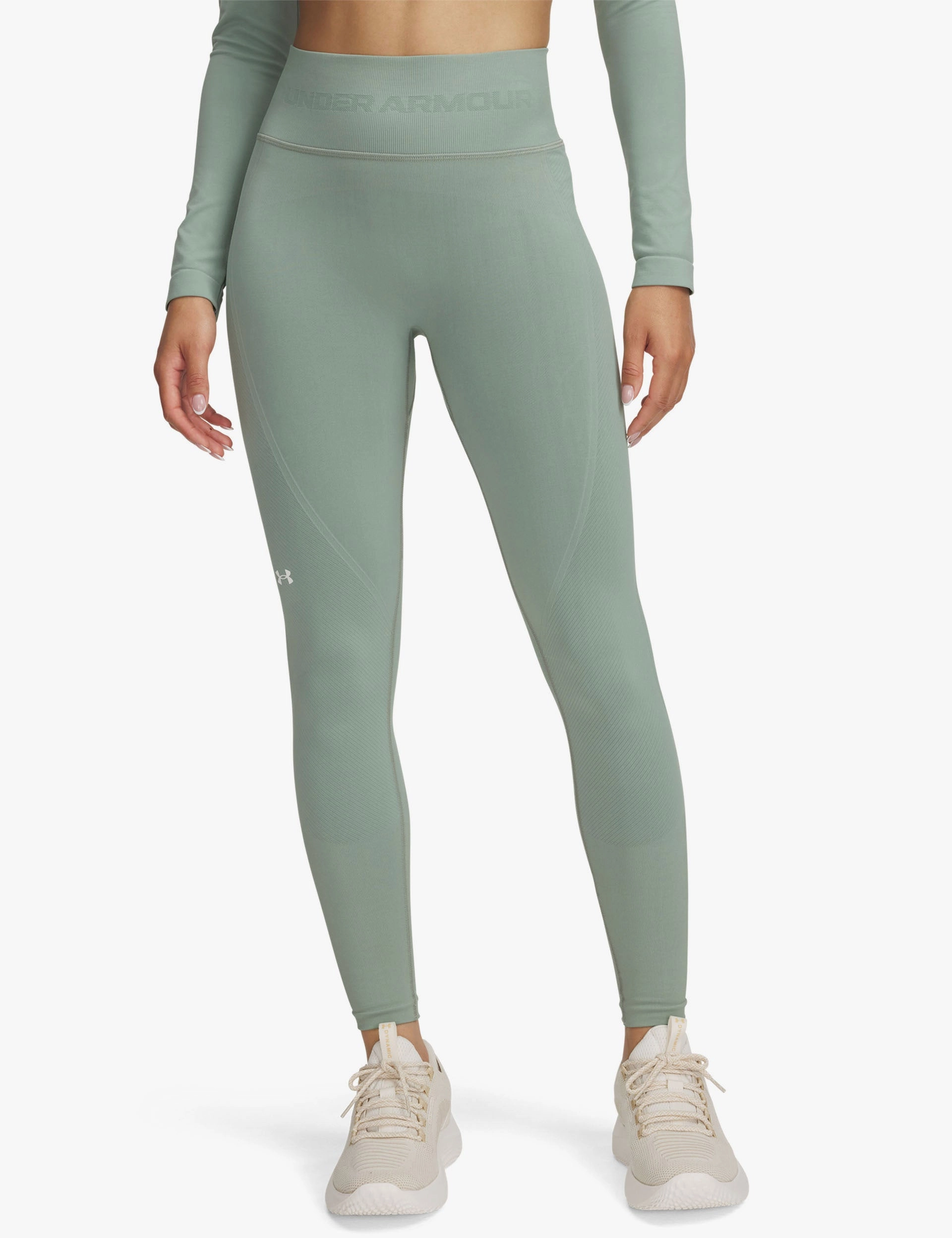 Train Seamless Leggings - Silica Green/White For Teens Ultra Light Dance Practice Petite Size