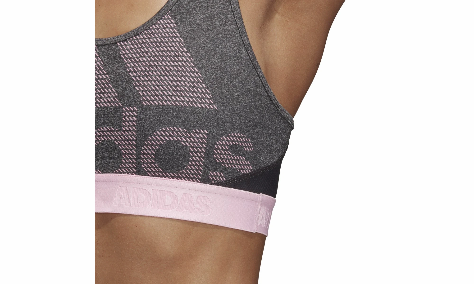 Training Don't Rest Alphaskin "Bra Dark Grey Heather / Black" Ventilated Back Panel QuickPackable Design