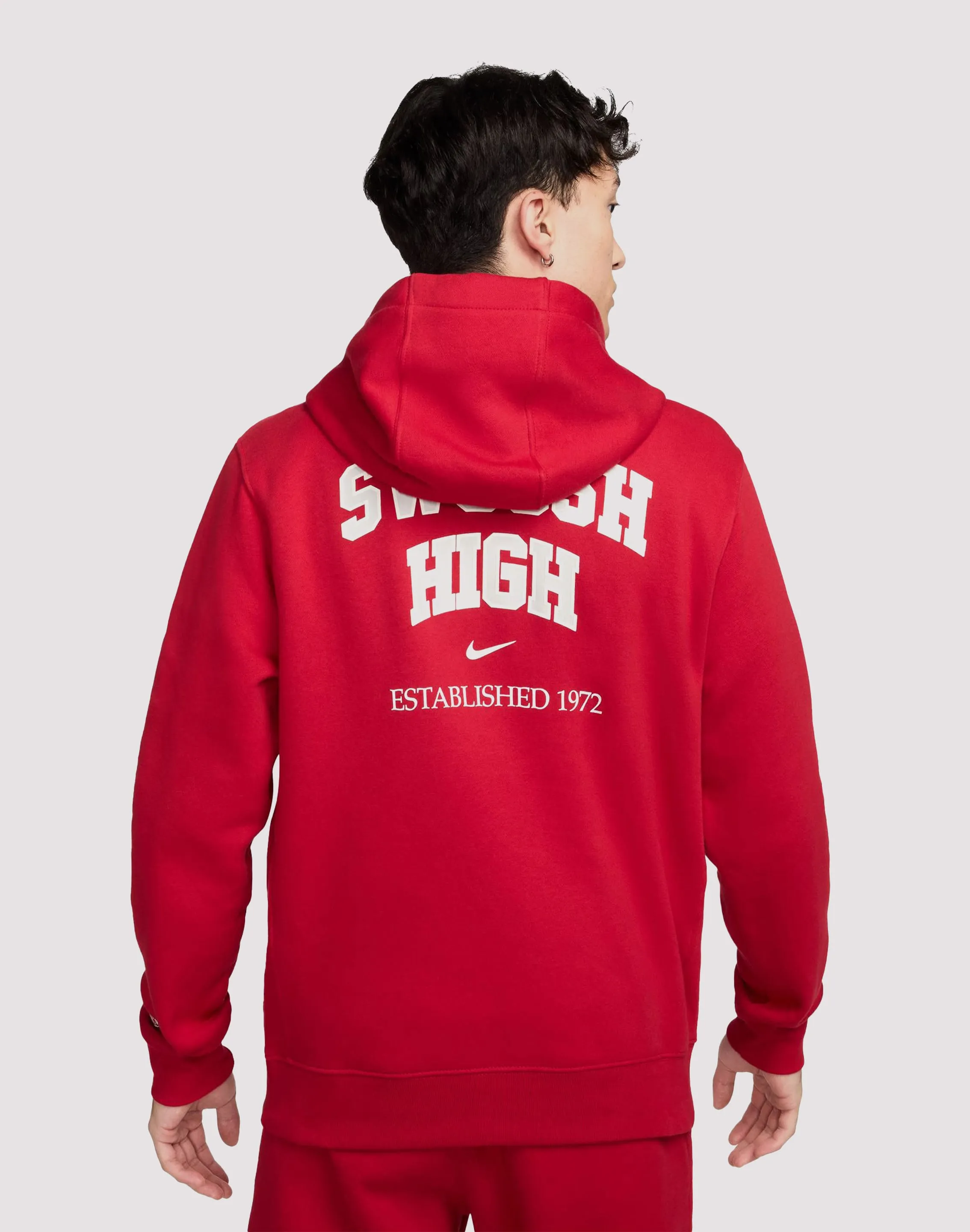 Red Flash DoubleLayered Fabric Nike Sportswear Club Fleece Hoodie