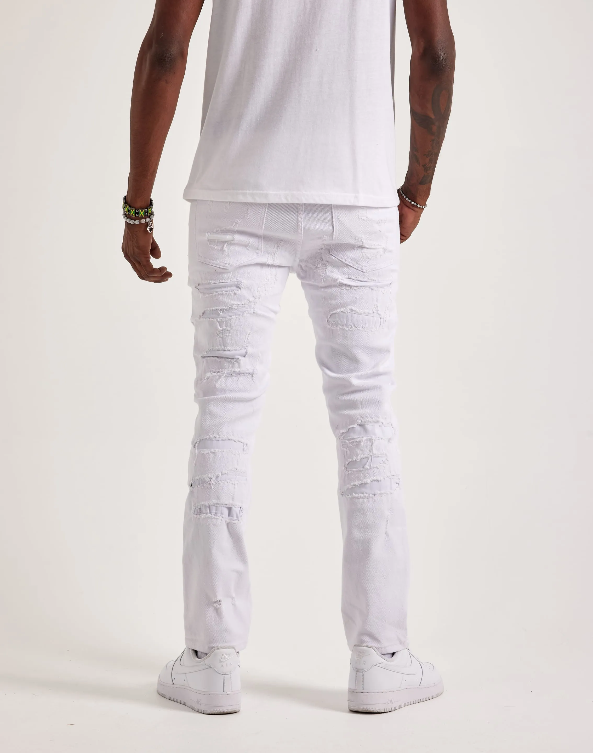 WAIMEA Skinny Rip & Repair Jeans Office Mood Calm Ease