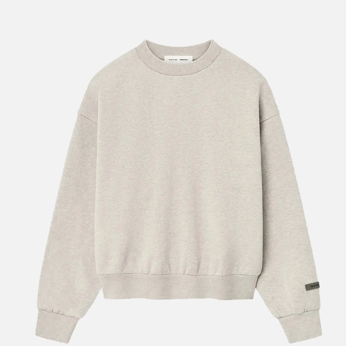 CLASSSIC FIT FLEECE CREWNECK - HEATHER STONE QuickDry Neat Edge