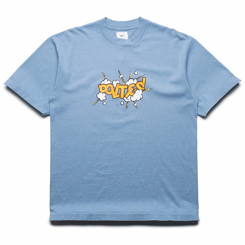 plane event sequined hem Politics Pow Tee - Clear Blue