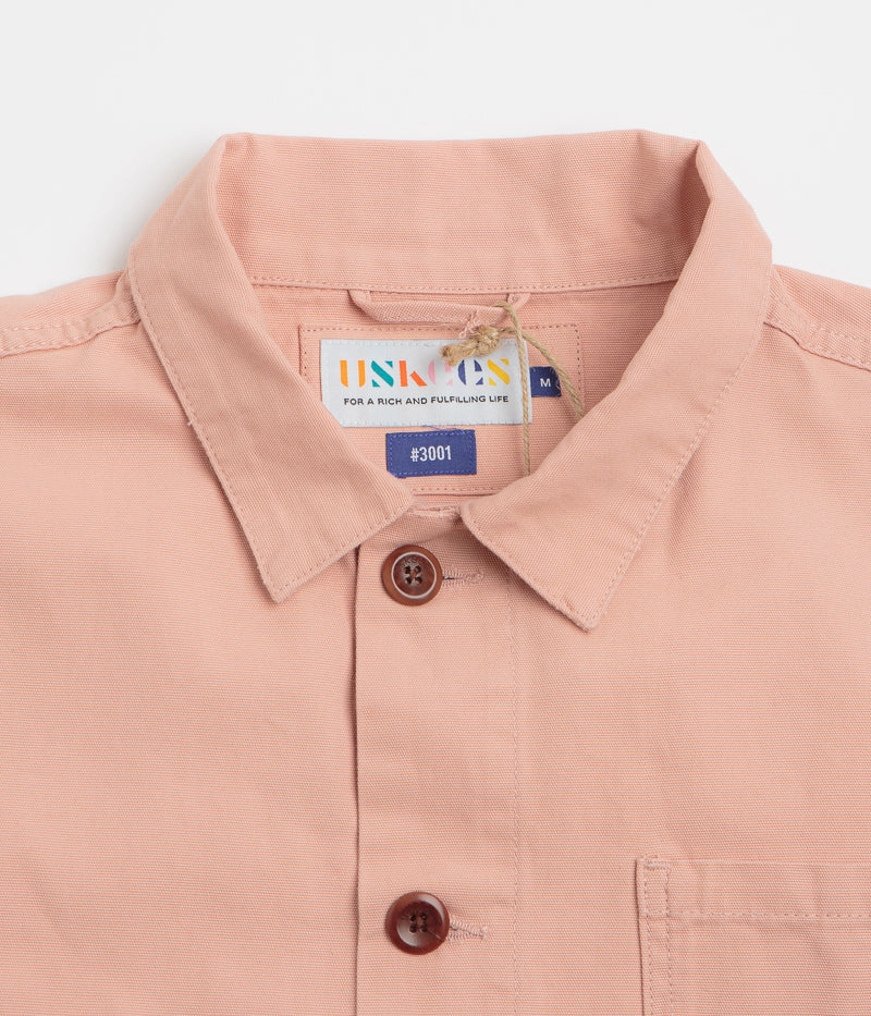 Uskees 3001 Buttoned Overshirt - Dusty Pink Circumstance