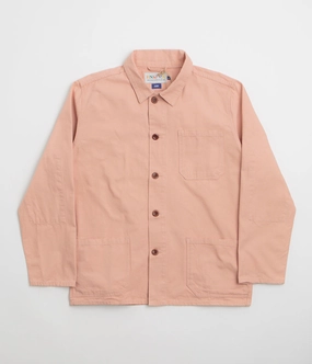 Uskees 3001 Buttoned Overshirt - Dusty Pink Flexible Shoulder Mobility Reflective Safety Details