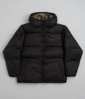 Warm Shield Adjustable Hood Carhartt Toronto Jacket - Black / Camo Duck / Green