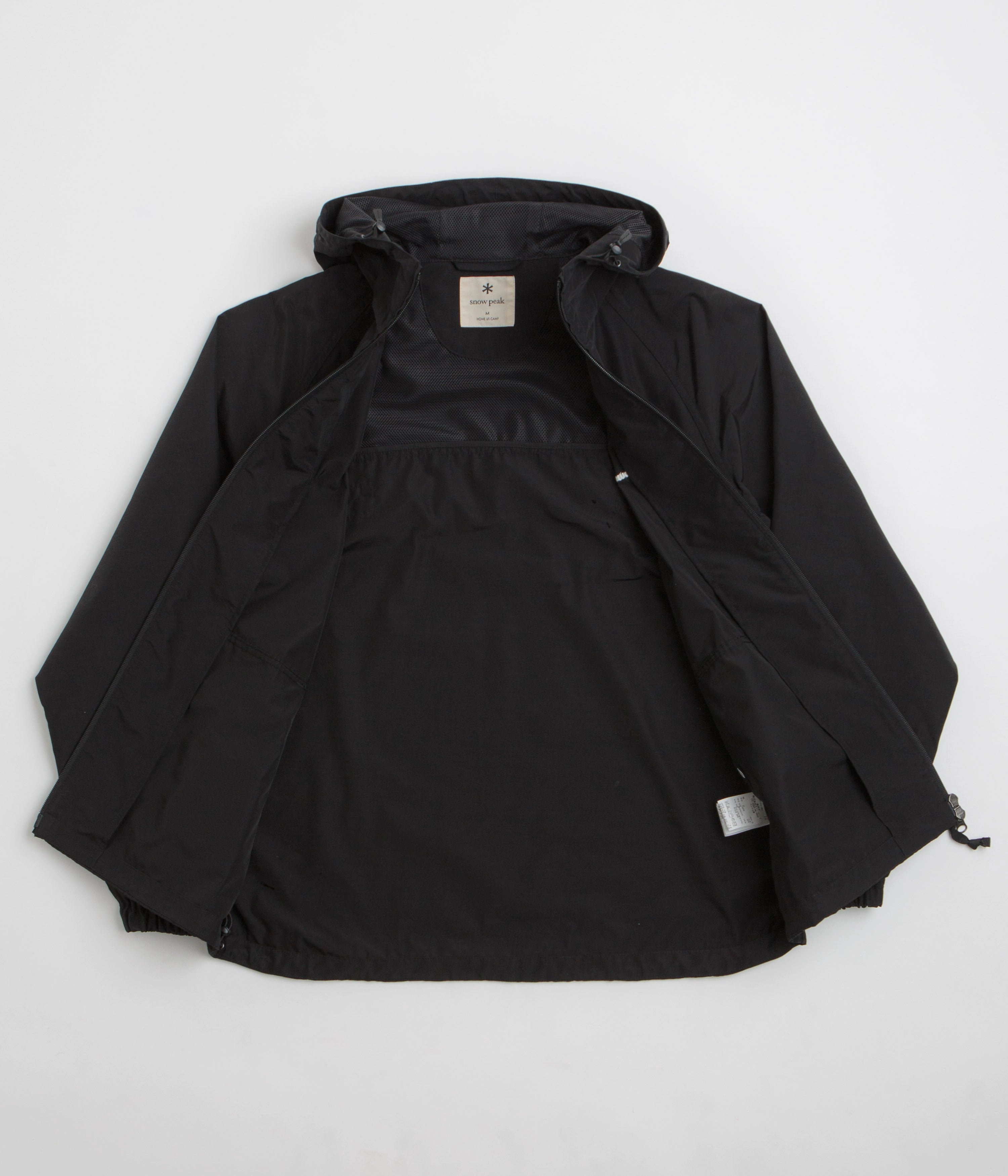 Assessment Winter Weather Protection Snow Peak Light Mountain Cloth Zip Up Parka - Black