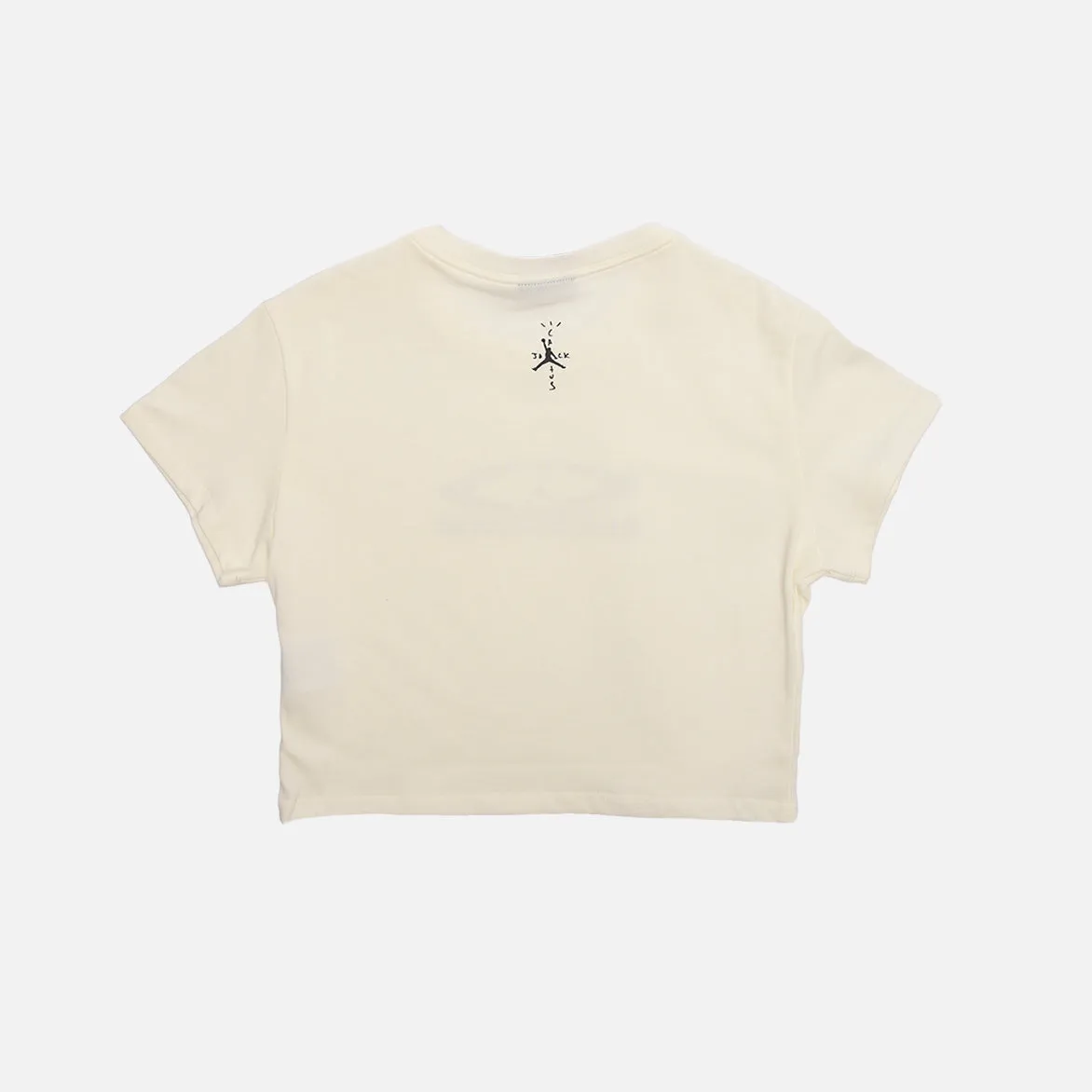 TRAVIS SCOTT X AIR JORDAN WMNS CROPPED TEE - SAIL Stage Feel Ventilation Panels