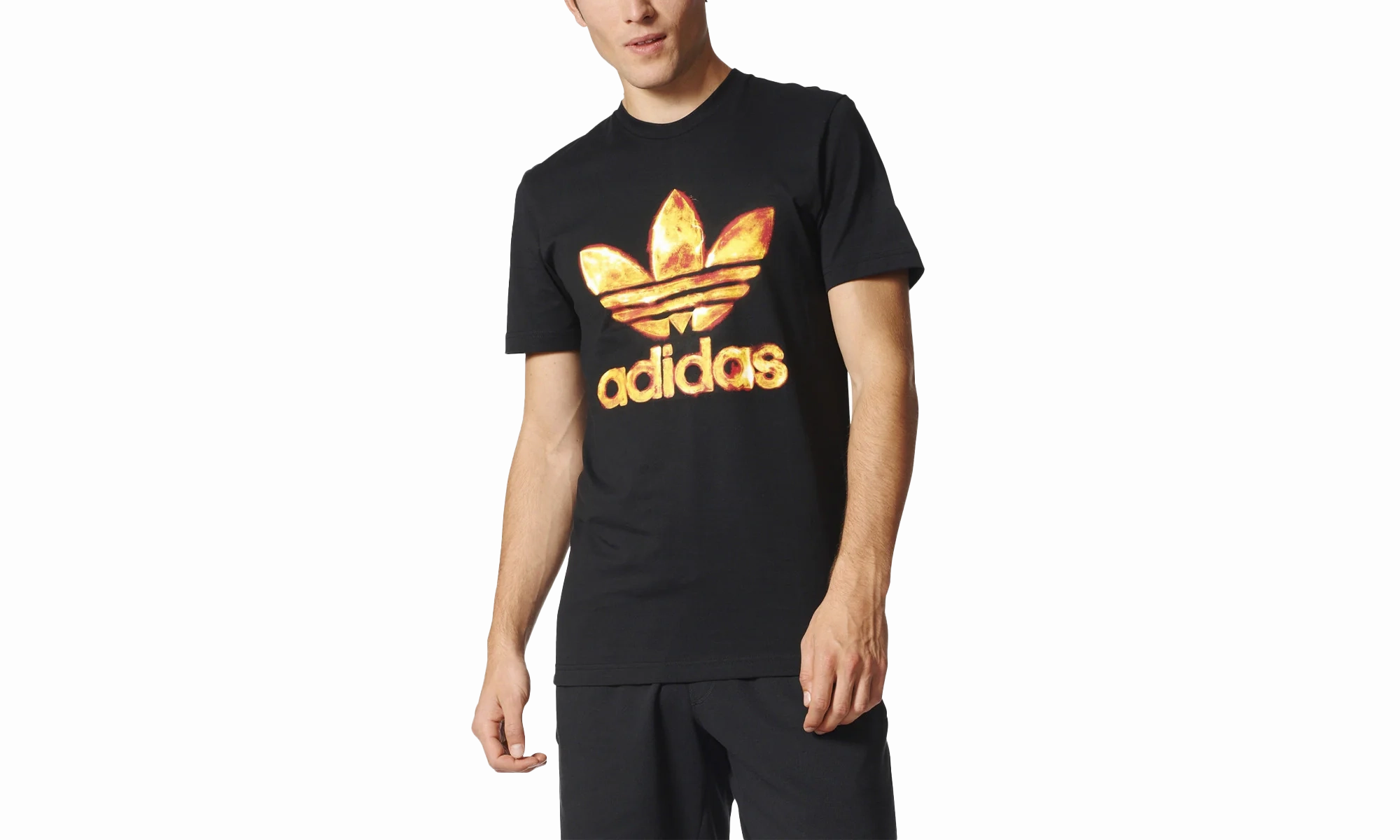 Star Light Trefoil Graphic Shortsleeve T-Shirt "Black"