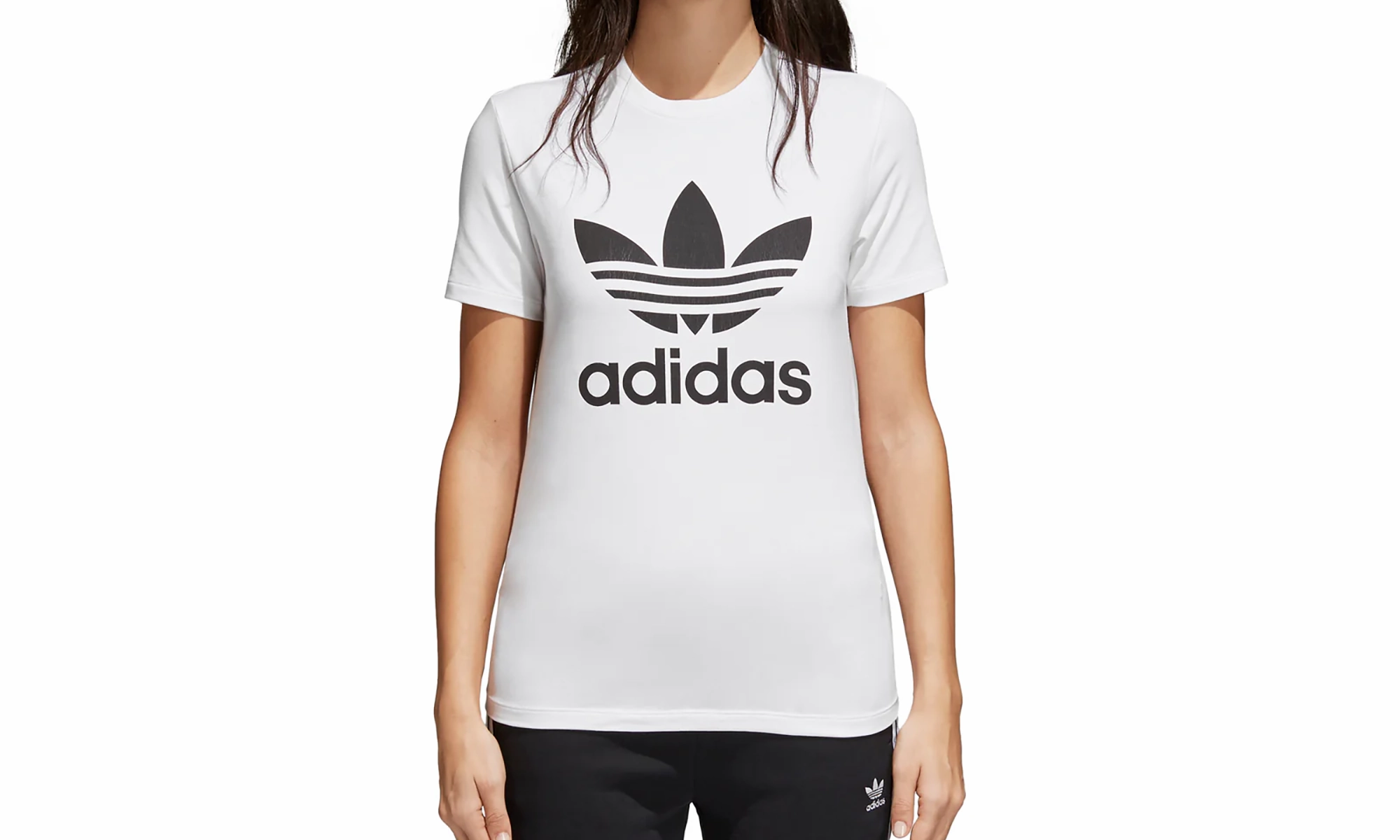 MatteFinishTexture Trefoil Tee Shirt "White / Black"