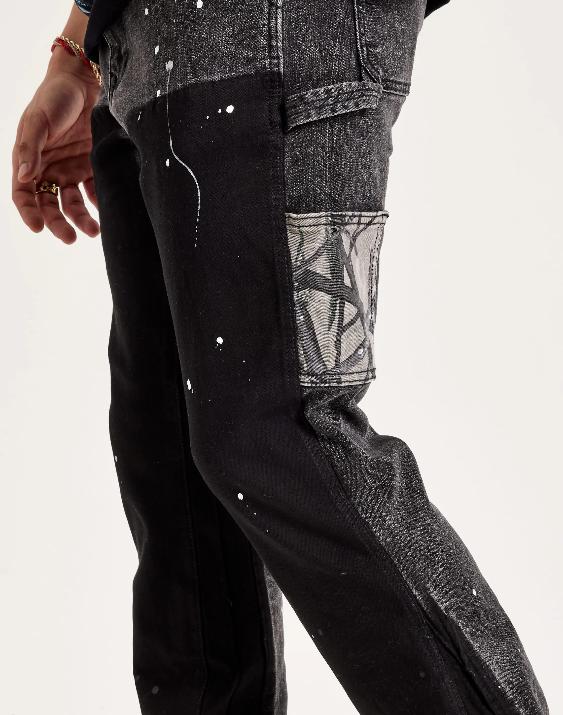 EPTM Camo Pocket Flared Pants Peace Flow