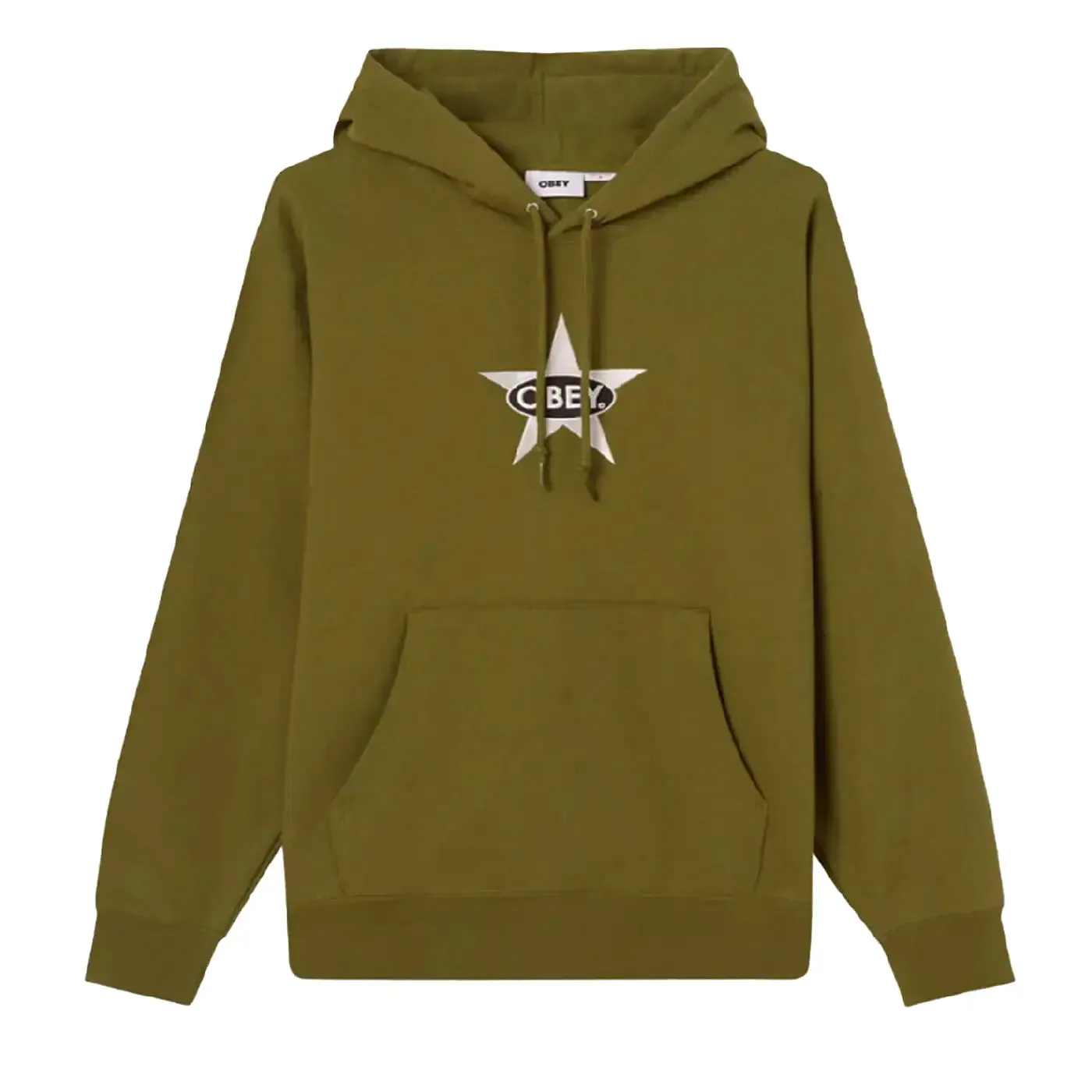 presentation outfit hiking clothes Obey Empire Hoodie - Moss Green