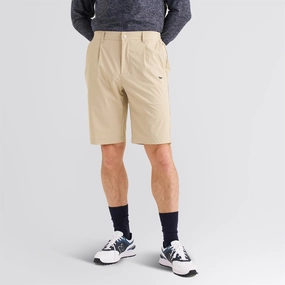 Golf Stretch Shorts Beige Soft Material Ventilated Panels