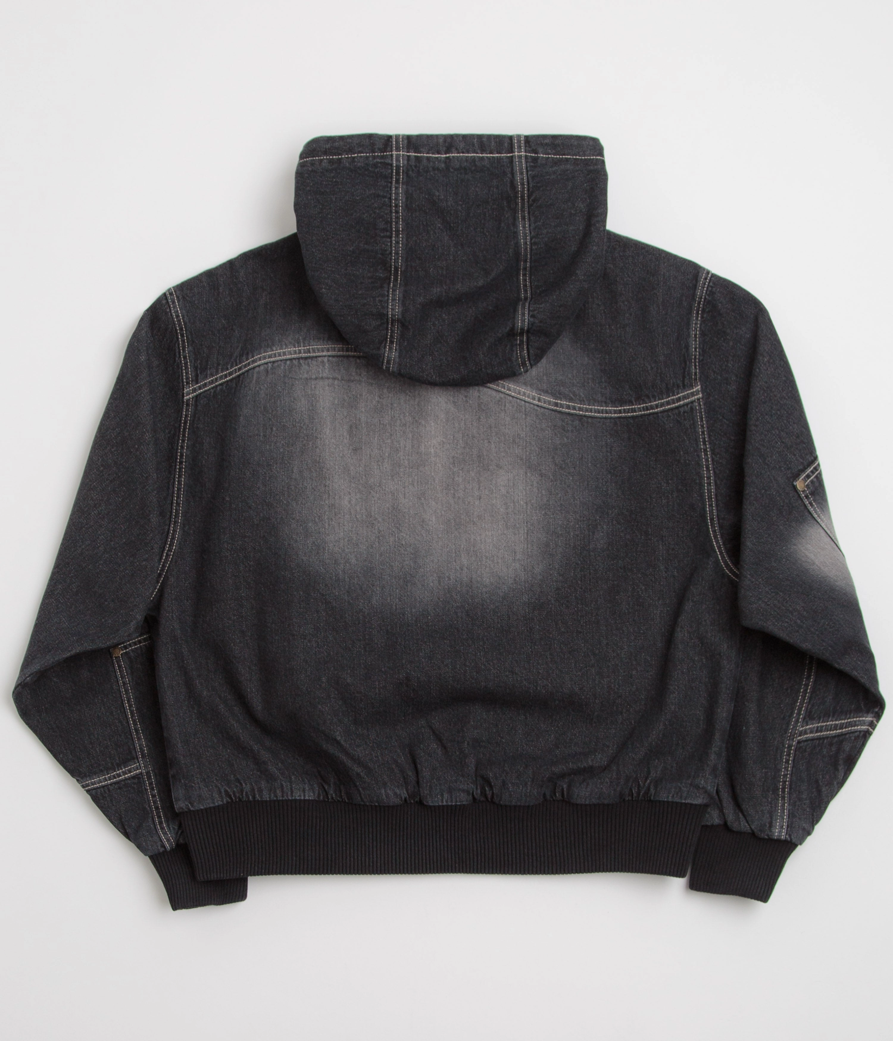 Dime Hooded Utility Jacket - Sandblasted Black Fall Friendly